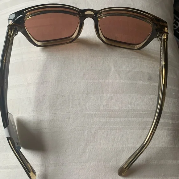 Linda Farrow Acetate Mirrored Oversized Sunglasses Linda Farrow Rose GoldBrown LFL556 Oversized Sunglasses | eBay main image 4